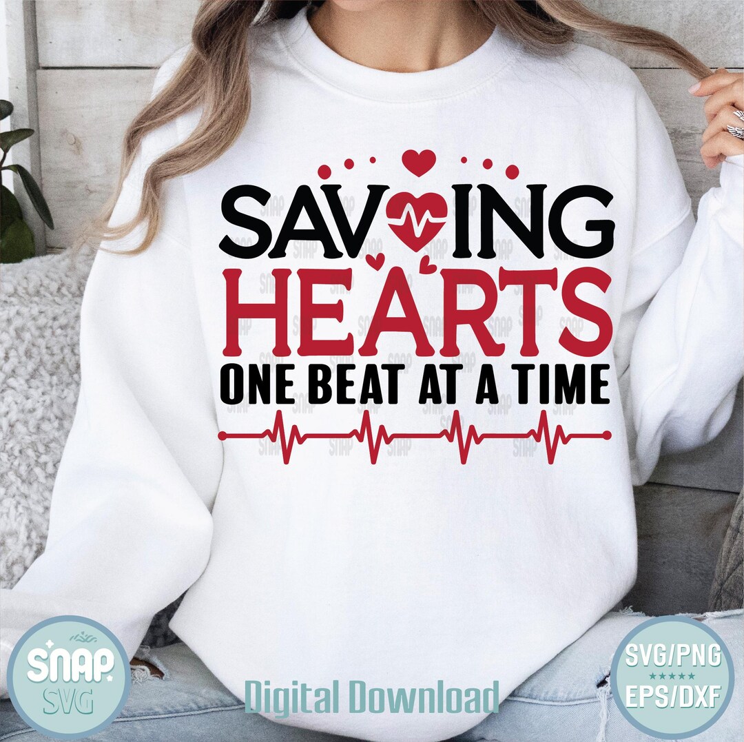 Saving Hearts SVG- Heartbeat Medical SVG Cut File for Healthcare ...