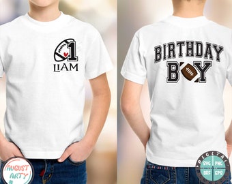 Personalized 1st Birthday Football Boy Shirt SVG (Digital Download)