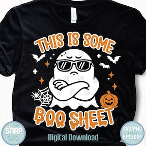To jest Boo Sheet Svg Png, Zabawna koszulka na Halloween Png, Zabawny duch Svg, Boo Sheet Svg, Uroczy duch Svg, Upiorny sezon Svg, Dynia Halloween