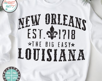 New Orleans, Louisiana SVG: Fleur De Lis, Big Easy (digitale download)