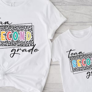 Leopard Team Second Grade Svg,Couple School Shirt Svg,Back to School Svg,Ready to school Svg,Teacher Svg, Dxf, Eps, Png,First Day School