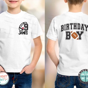 Personalisiertes 9. Geburtstags-Jungen-Shirt, Vorder- und Rückseite Fußball-Geburtstags-Jungen-Svg, es ist mein Geburtstags-Svg, Fußball-Geburtstags-Shirt-Svg