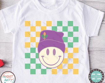 Jongen Mardi Gras SVG: Groovy Dude, happy Kids-shirt (digitale download)