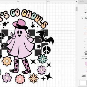 Retro Spooky Ghost Floral SVG: Cowgirl Halloween Design (Digital Download) image 5