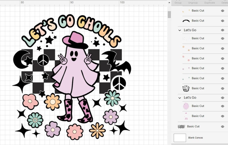 Retro Spooky Ghost Floral SVG: Cowgirl Halloween Design (Digital Download) image 5