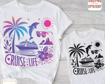 Cruise Life SVG: Design de férias em família (download digital)