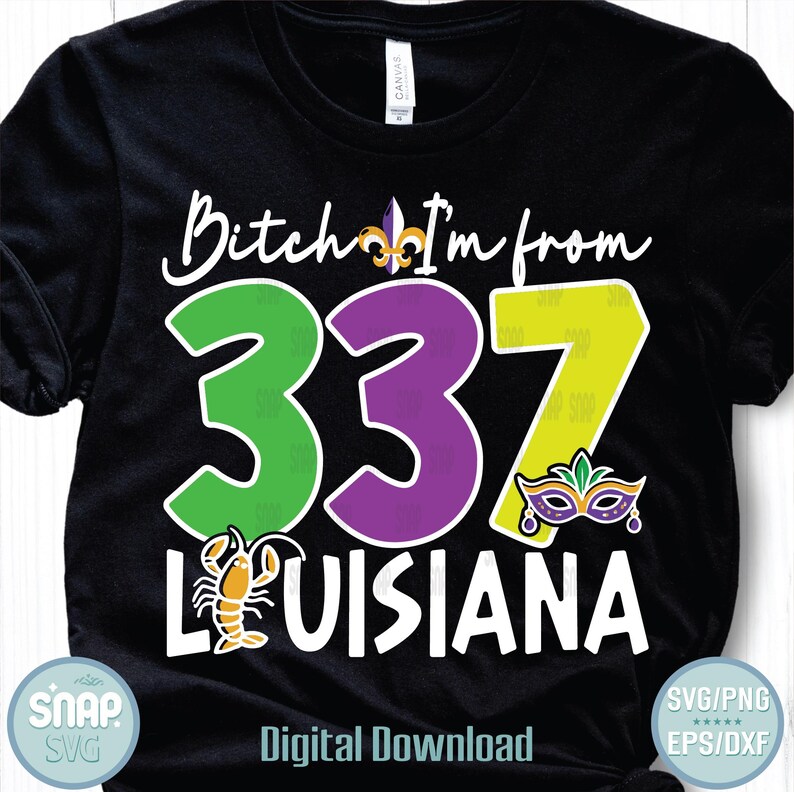 Funny Mardi Gras Louisiana SVG: fleur-de-lis, langoesten (digitale download) afbeelding 2