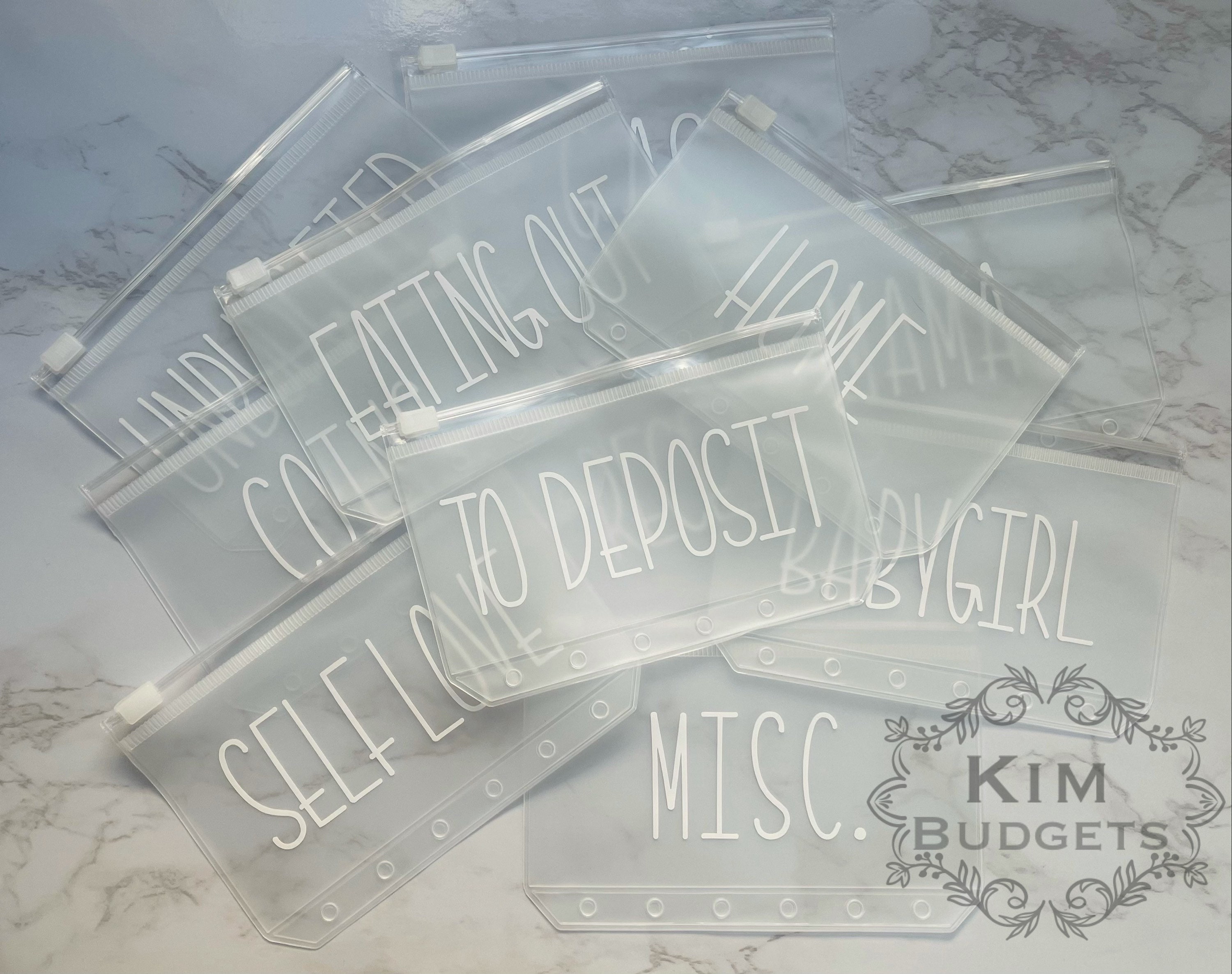 A7 Clear Cash Envelopes Only Cash Zipper Envelopes Custom Etsy