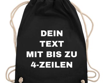 Unisex gym bag bag printed with desired text personalized gift statement sports bag shopping men and women