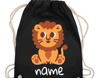 Unisex Gym Bag Lion Print Print Custom Name Personalized Gift Statement Sports Bag Shopping Men & Women