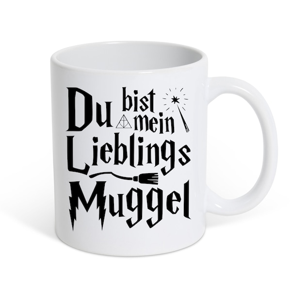 Du Bist Mein Lieblings Muggel - Tasse mit zauberhaften Spruch - Lustige Geschenkidee für alle Fantasy-Fans | magische Kaffeetasse