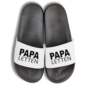 Statement Papa Letten – Unisex Badelatschen, Flip-Flops, Hausschuhe, Badeschlappen, Strand-Sandalen   lustig Aufdruck Geschenk für Papa