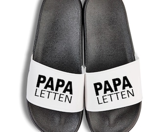 Statement Papa Letten – Unisex flip-flops, slippers, beach sandals, funny print gift for dad