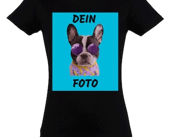Tenha uma camiseta feminina estampada - Personalizada com a foto desejada - Crie você mesma como um presente exclusivo para mulheres!