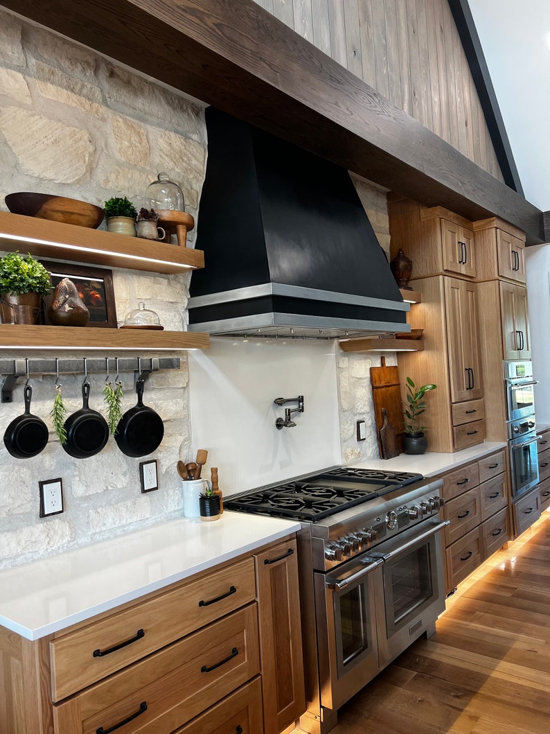 Custom Zinc Range Hoods - Modern Angle - Etsy