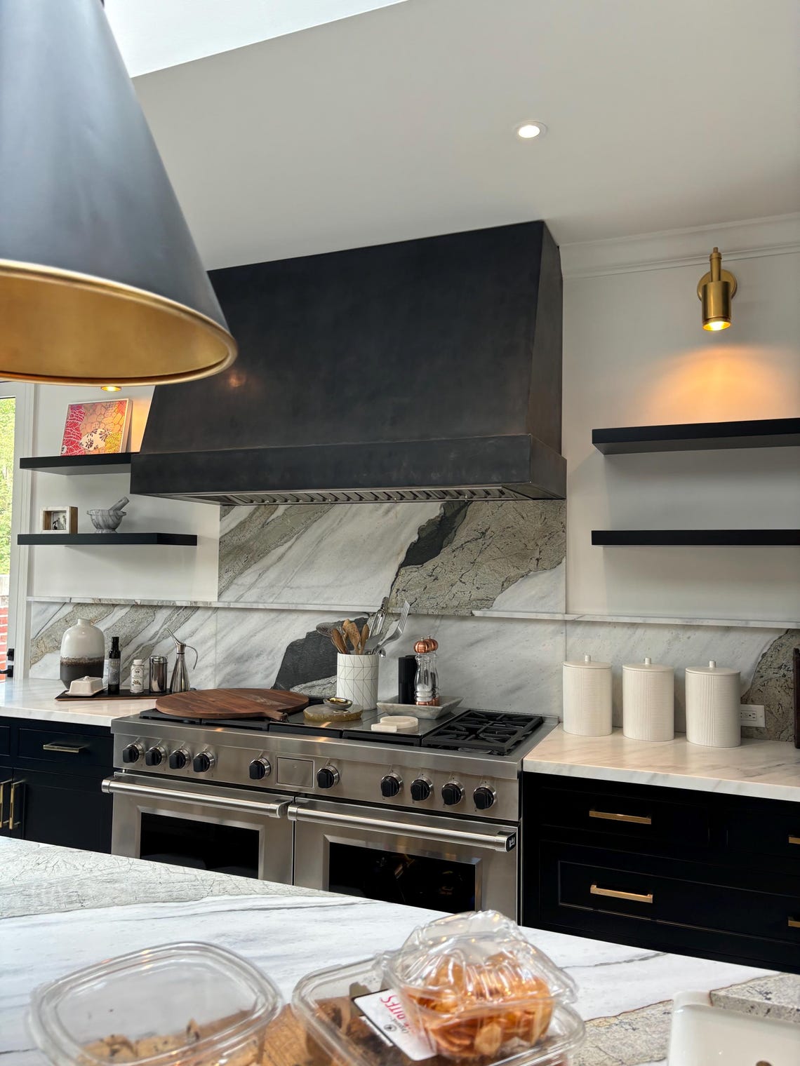 Custom Zinc Range Hoods - Modern Angle - Etsy