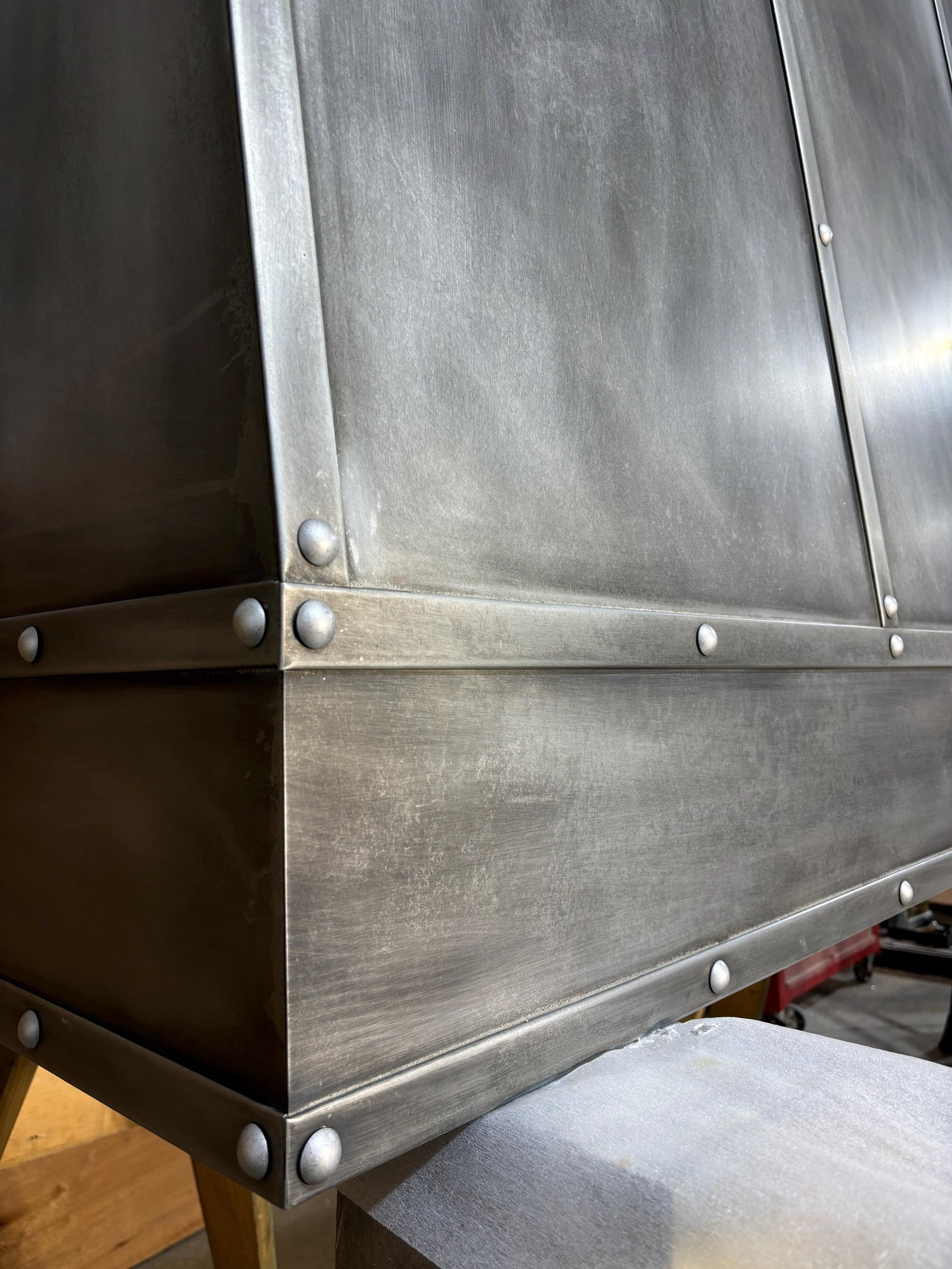 Custom Artisan Zinc Range Hoods - MODERN ANGLE - Etsy