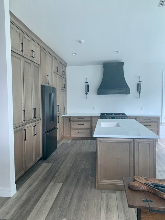 Custom Artisan Zinc Range Hoods - Double Sweep - Casing and