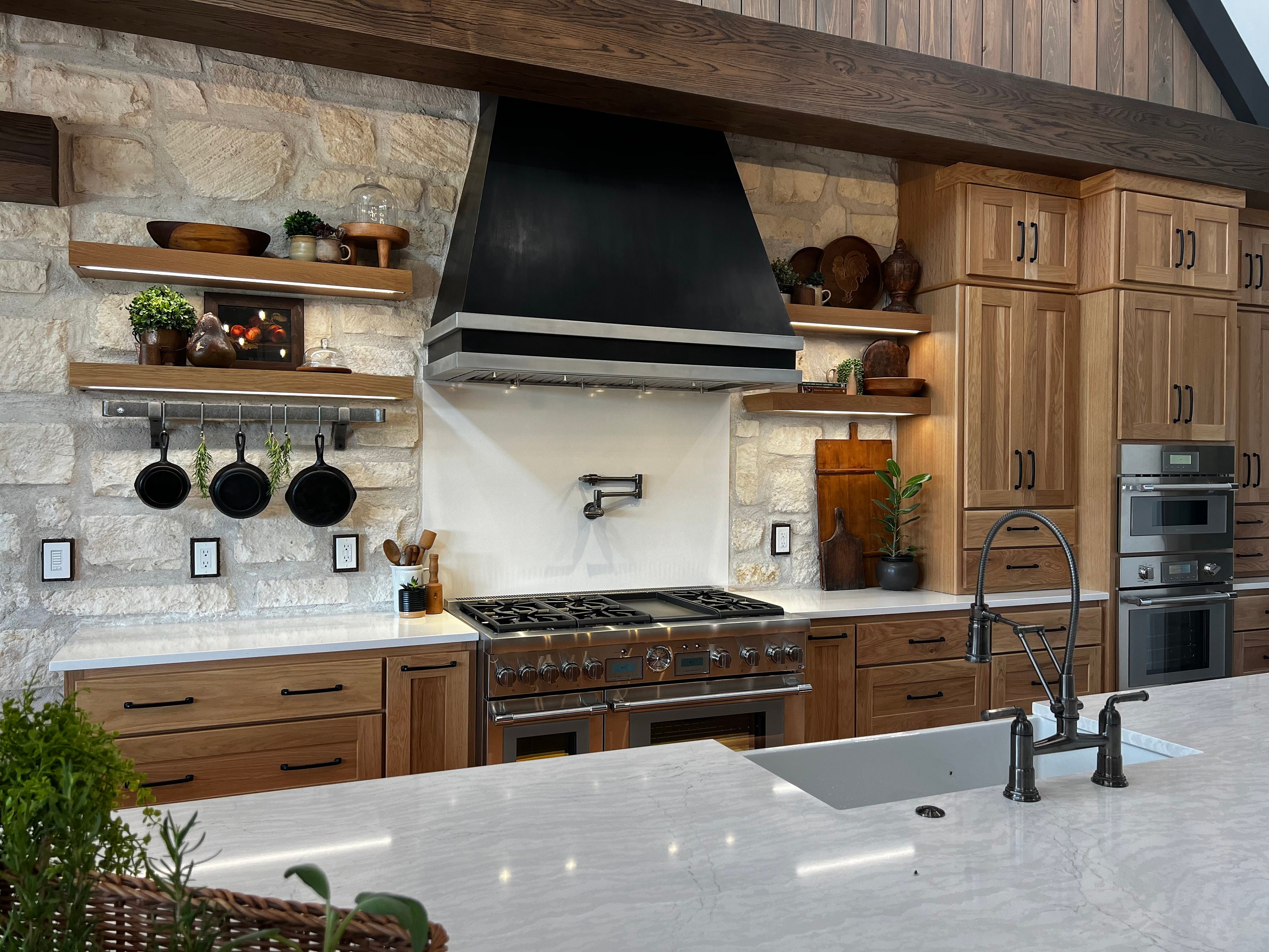 Custom Zinc Range Hoods - Modern Angle - Etsy
