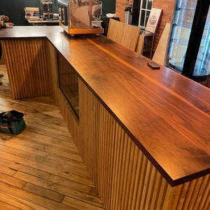 Commercial - Custom Hardwood restaurant bar tops, tables