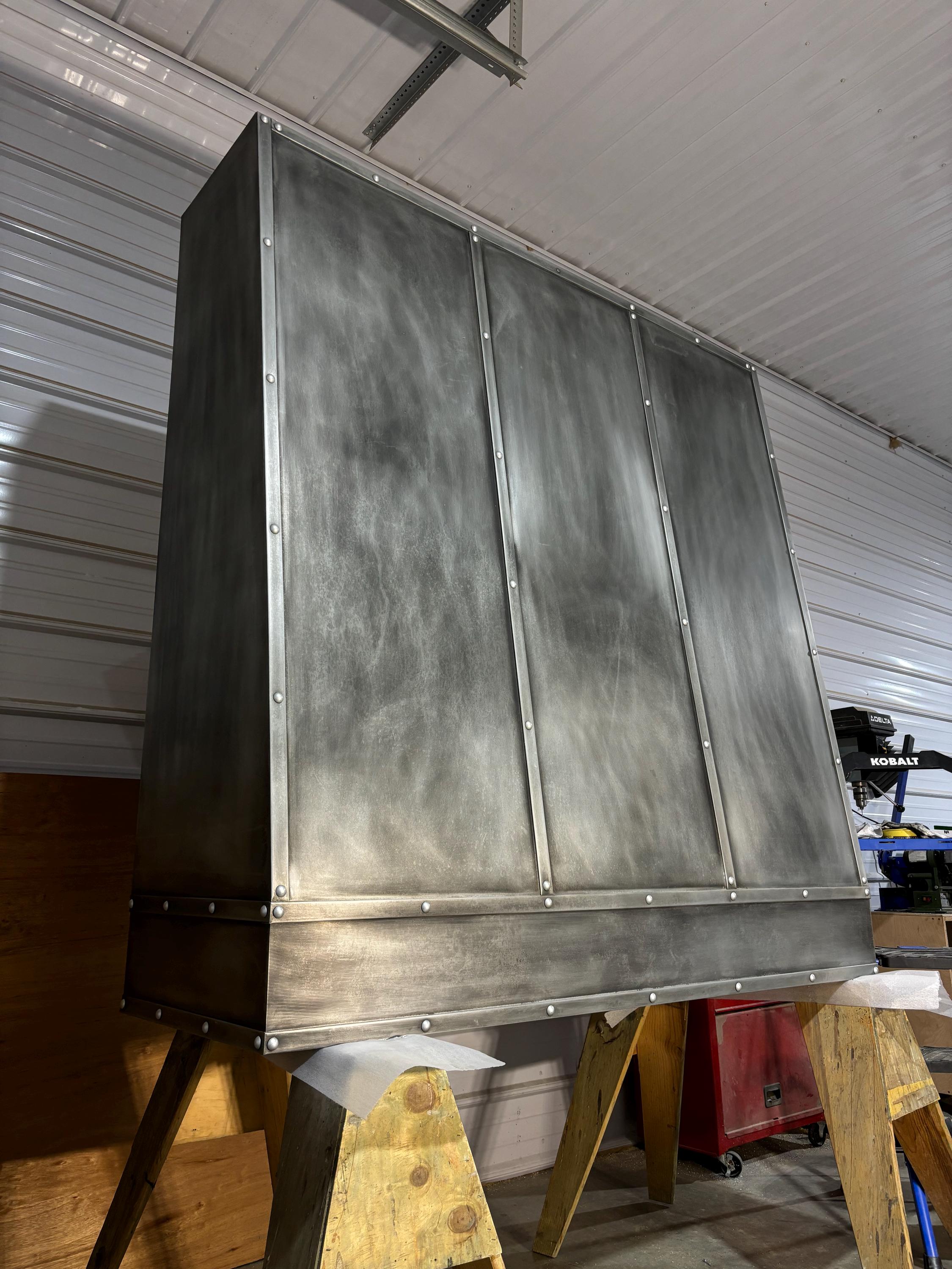 Custom Artisan Zinc Range Hoods - MODERN ANGLE - Etsy