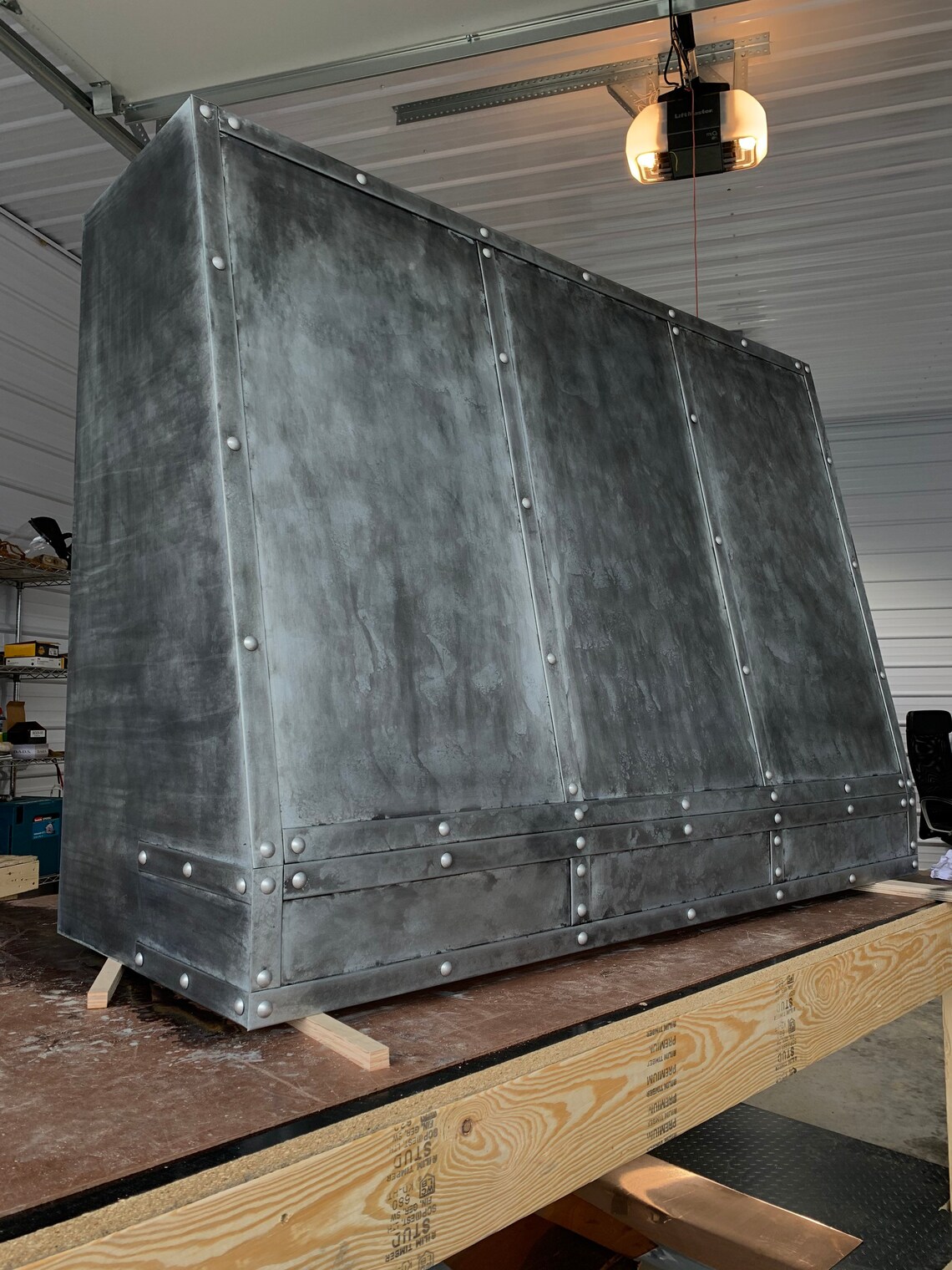 Custom Zinc Range Hoods - Modern Angle - Etsy