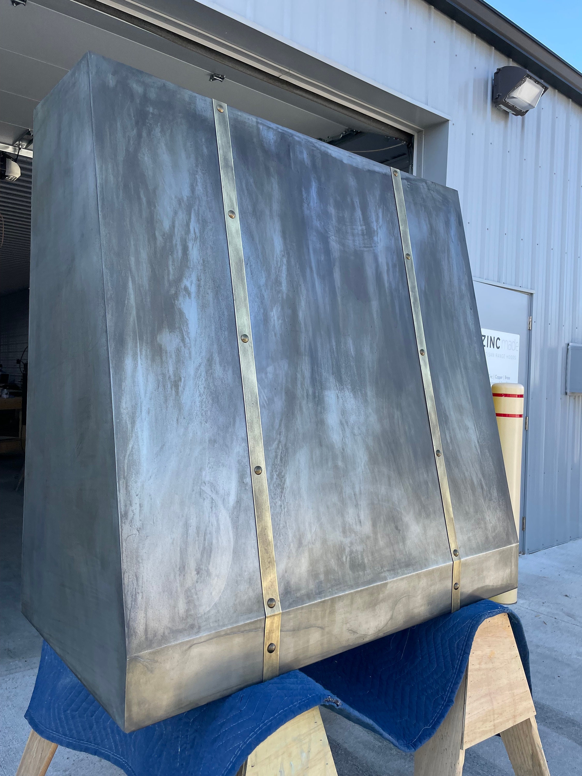 Custom Zinc Range Hoods - Modern Angle ART - Etsy