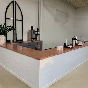 Commercial - Custom zinc, copper and brass restaurant bar tops, tables