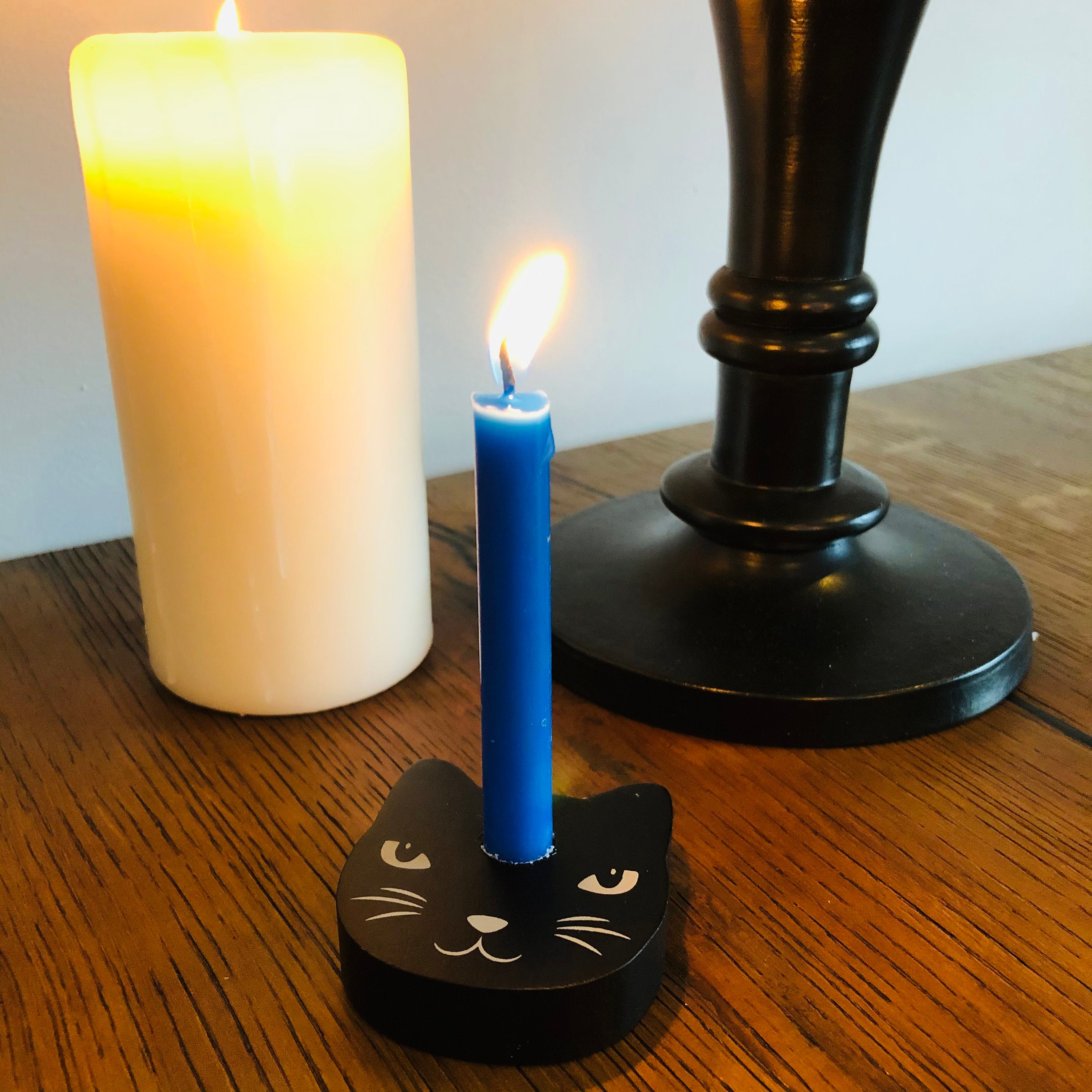 Black Cat Spell Candle Holder Small/ Candle holder/ Candle Etsy