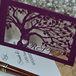 Cartes RSVP découpées au laser