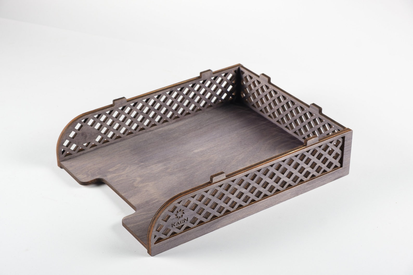 Letter tray wooden Custom office tray Stackable paper tray Etsy