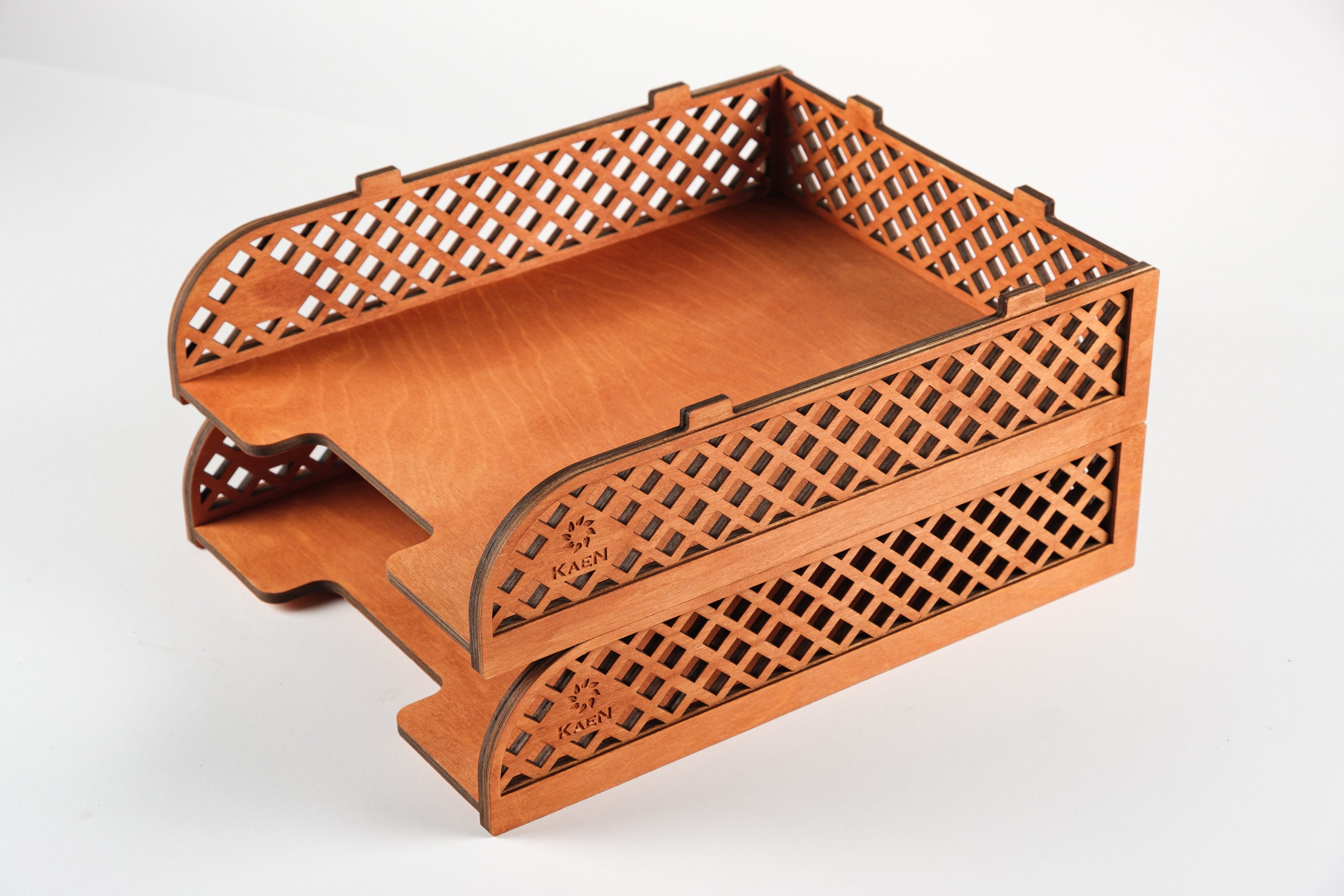 Letter tray wooden Desk organization Stackable paper tray Etsy