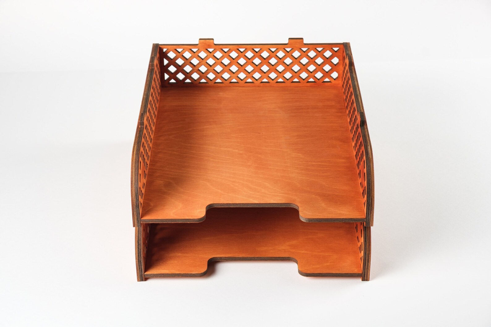 Letter tray wooden Desk organization Stackable paper tray Etsy