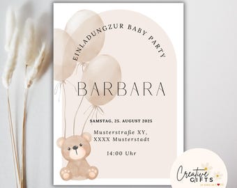 Editable baby shower invitation - gender neutral