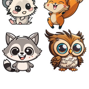 Anime Style Nocturnal Animals PNG & SVG&#39;s