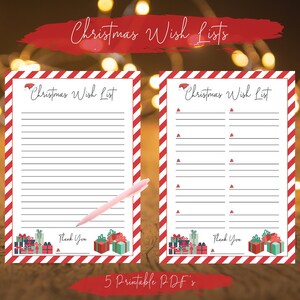 Christmas Wish List | Printable - Etsy