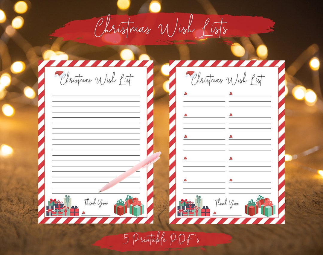 Christmas Wish List | Printable - Etsy