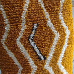 Moroccan yellow rug / Moroccan Handmade carpet / wool Handknotted Rugs / multicolores rug