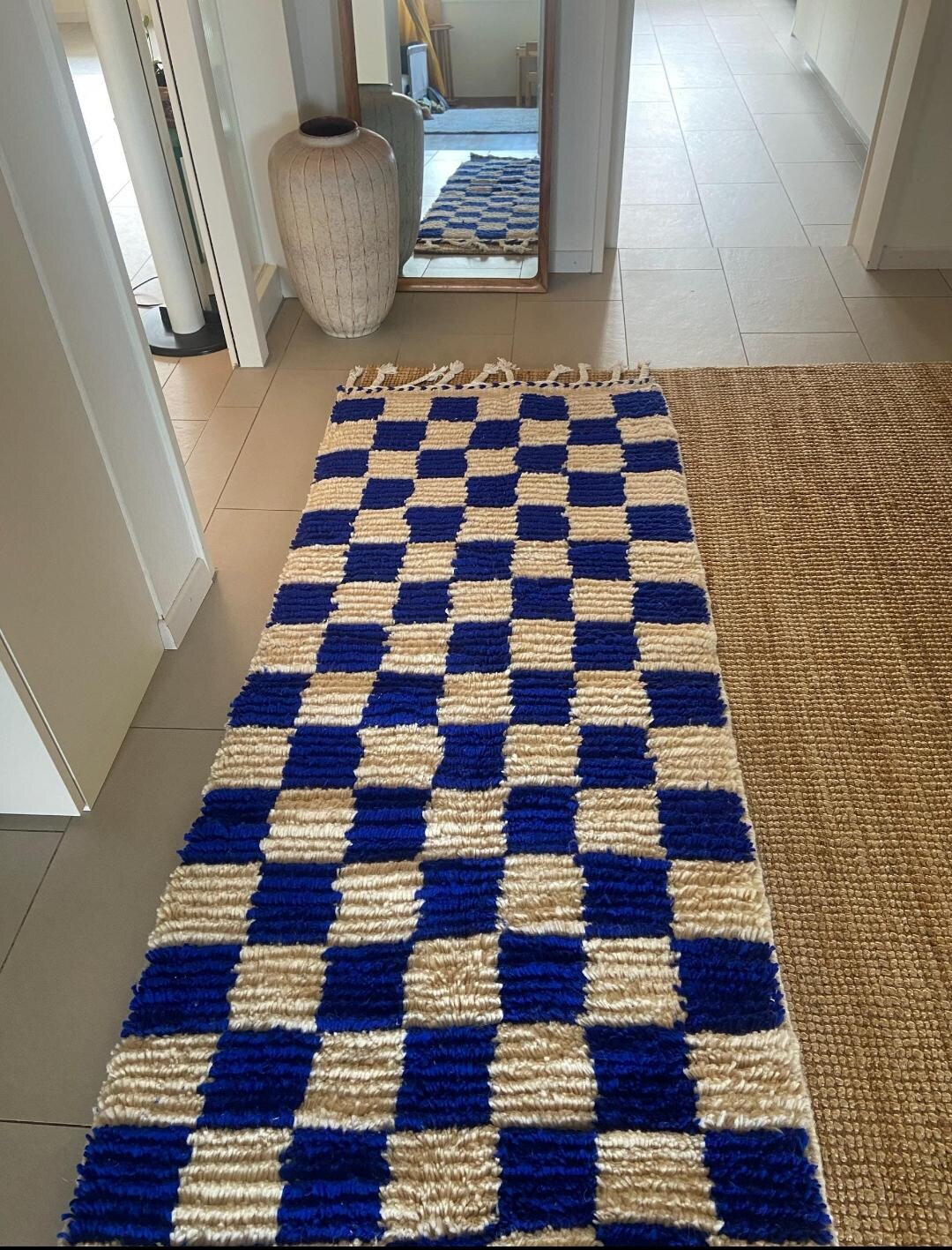 Blue Checked Rug Blue and White Checkered Rug - Blue Checkered Rug - Blue Checkered Rug ...