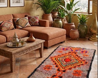 Hotel hallway rug, Vintage Moroccan Runner (3.28 ft x 9.51 ft)