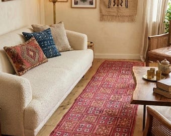 Beni Ourain Rug Wool Handwoven: Vintage Moroccan Berber Carpet