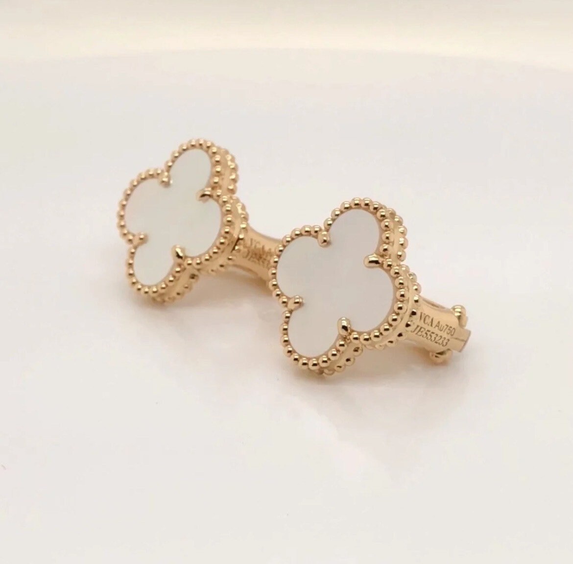 Vintage Alhambra 18k gold plated sterling silver earrings,clover earr…