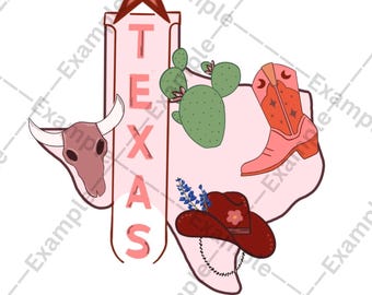 Texas Girl PNG, Design de Camiseta Retrô (Download Digital)