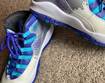 Charlotte Hornets Jordan 10 Customized Etsy