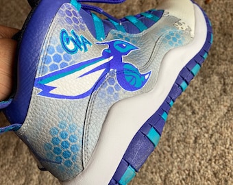 Charlotte Hornets Jordan 10 Customized