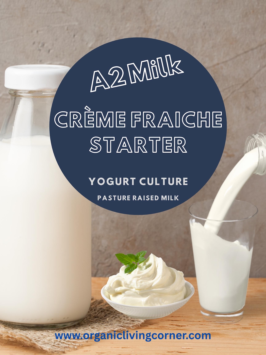 Crème Fraiche Starter Culture: A2 Milk Grown, Mesophilic Culture, No
