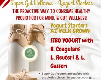 Zestaw startowy do jogurtu SIBO – Specjalna kultura heirloom inspirowana przez dr. Davisa Super Gut – A2 Milk Grown – Zdrowy układ trawienny