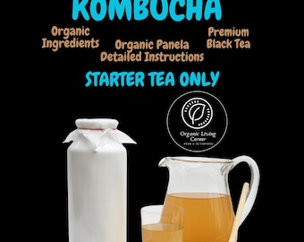 Kombucha Starter Tee: Lebendkultur, Bio Panela & Schwarzer Tee