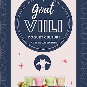Entrante de Yogur VIILI de LECHE DE CABRA. Iniciador de yogur mesófilo. Método de encimera. Cultura tradicional. Cultura orgánica Heirloom Viili. Caseína beta A2