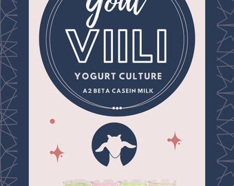 GOAT MILK VIILI Yogurt Starter. Mesophilic yogurt starter. Countertop method.Heirloom culture.Organic Heirloom Viili Culture.A2 beta casein